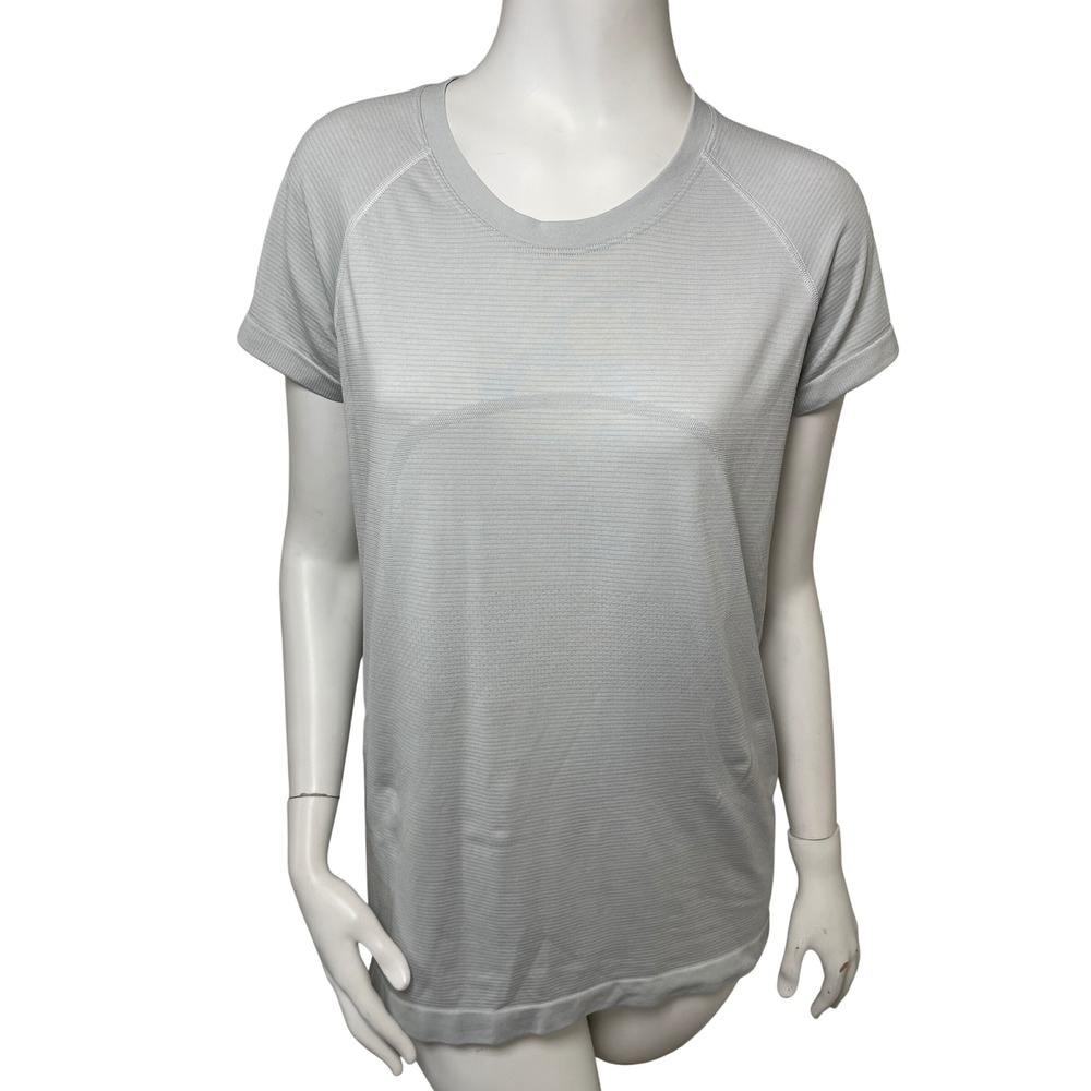 Lululemon Women's‎ Swiftly Tech Short Sleeve Crew 2.0 Grey Active Top Size 10